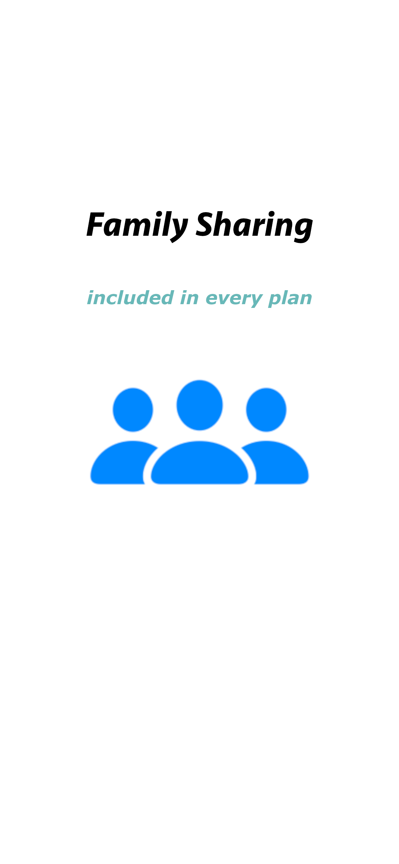 Family Sharing included in every WeFrames plan
